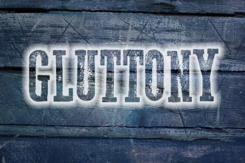 Gluttony concept Stock Illustration
