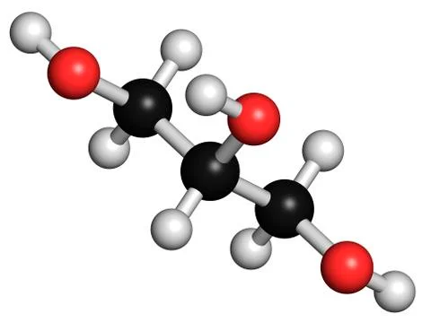 Glycerol molecule Stock Illustration
