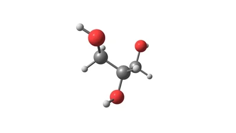 Glycerol molecule rotating video Full HD Video stock 149020757