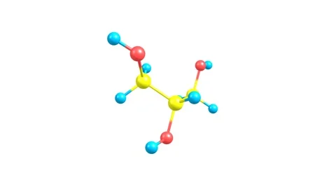 Glycerol molecule rotating video Full HD Video stock 149020771