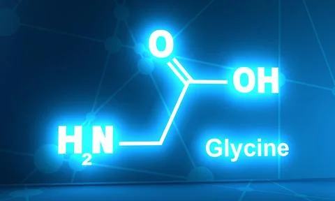 Glycine molecular structure Stock Illustration