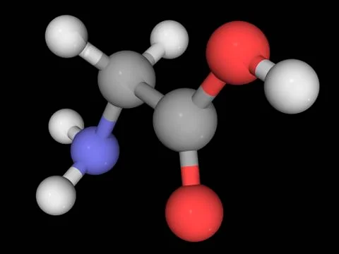 Glycine molecule Stock Illustration
