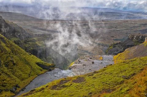 Glymur Waterfall Stock Photos