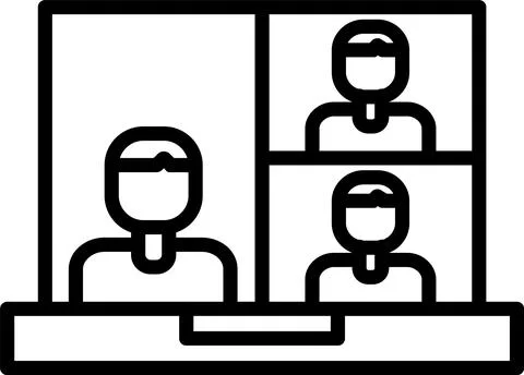 On Glyph Class Line Icon Design Stock Illustration