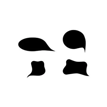 Glyph speech bubble icon set. Chat symbol. Dialogue, chatting, communication. Stock Illustration