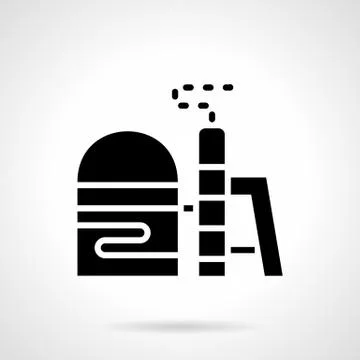 Glyph style vector icon for fuel storage Stock Illustration
