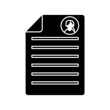 Glyph summary Icon. Simple style vector illustration isolated Stock Illustration
