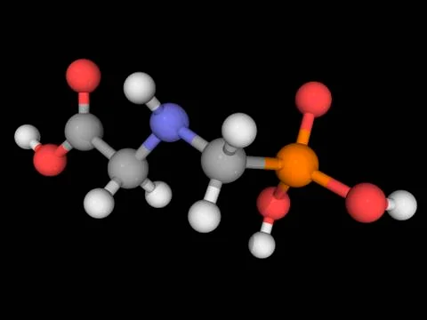 Glyphosate herbicide molecule Stock Illustration