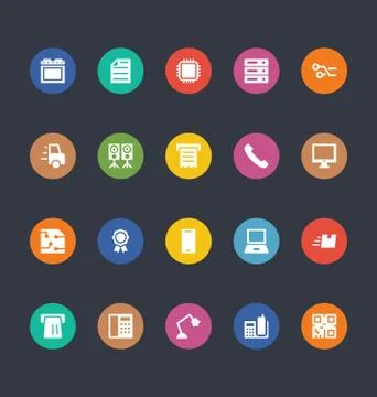 Glyphs Icons Stock Illustration
