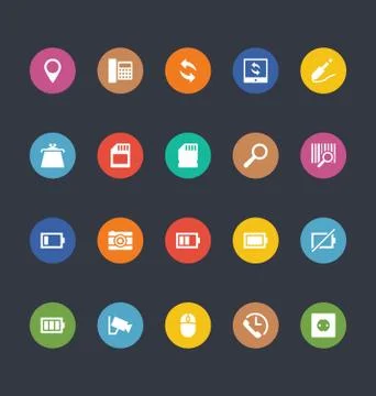 Glyphs Icons Set Stock Illustration