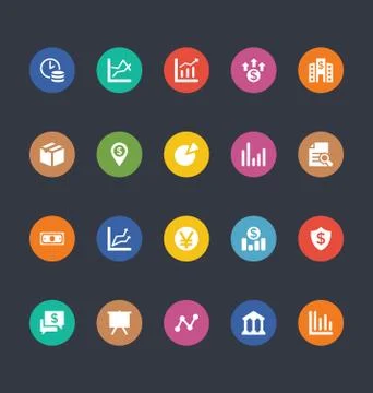 Glyphs Style Vector With Black Background Stock Illustration