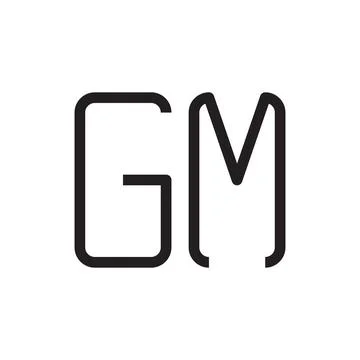 Gm initial letter vector logo icon Illustrazione stock