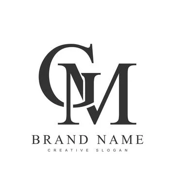 GM trendy logotype template. Initial letter g and m classic font style. Cre.. Stock Illustration