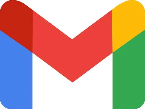 Gmail logo. Google product. Icon of logotype Gmail. New Google Gmail applic.. Stock Illustration