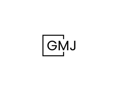 GMJ letter initial logo design vector illustration Stock Illustration
