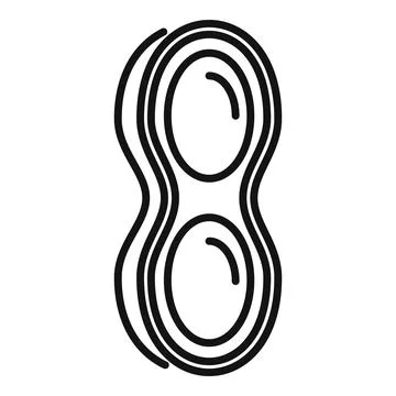Gmo bean icon outline vector. Dna food 스톡 일러스트