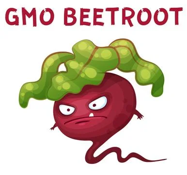 GMO Beetroot Vegetable Illustration. Cartoon Vector Funny Beetroot Character Stock Illustration