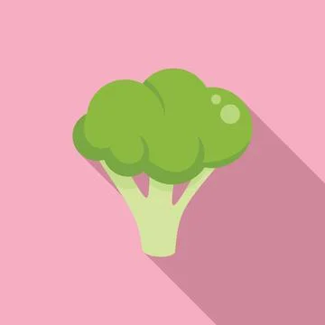 Gmo broccoli icon flat vector. Dna food 스톡 일러스트