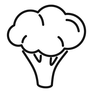 Gmo broccoli icon outline vector. Dna food 스톡 일러스트