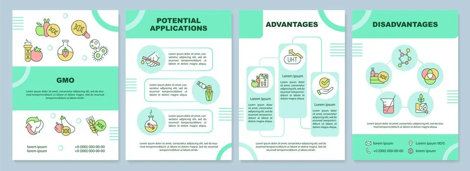 GMO brochure template Stock-Illustration