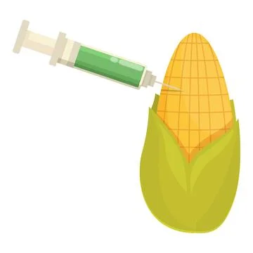 Gmo corn injection concept illustration Stock Illustration