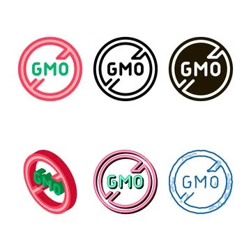 Gmo crossed icon vector forms outline イラスト素材