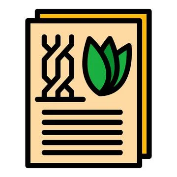 Gmo documents icon color outline vector Stockillustratie