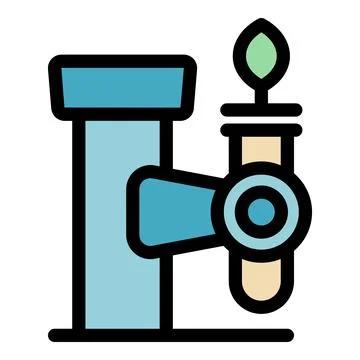 Gmo engineering creating new plant in test tube inside laboratory machine Stock Illustration