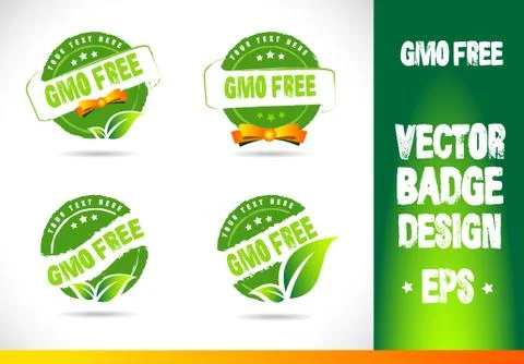 Gmo free Badge Logo Vector Stock Illustration