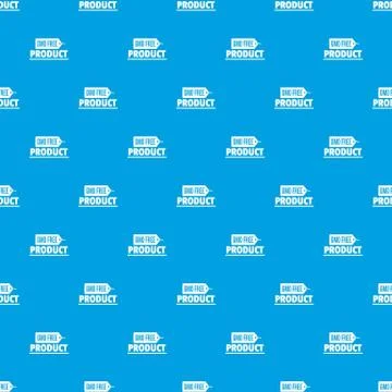 Gmo free badge pattern vector seamless blue Stock Illustration