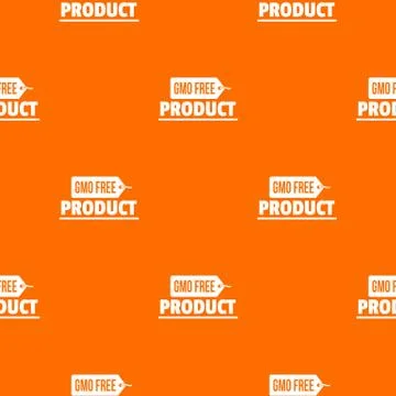 Gmo free badge pattern vector orange Stockillustratie