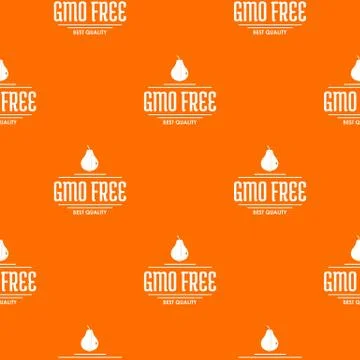 Gmo free bio pattern vector orange Stockillustratie