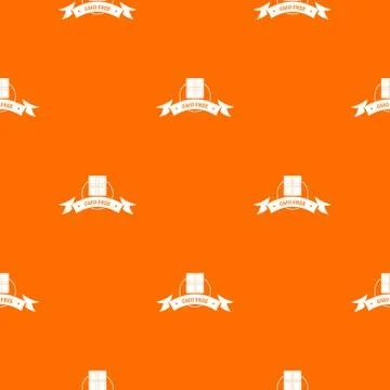 Gmo free food pattern vector orange イラスト素材