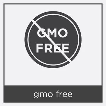 Gmo free icon isolated on white background Stock Illustration
