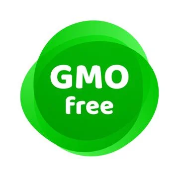 GMO free icon. Vector green non GMO logo sign Illustrazione stock
