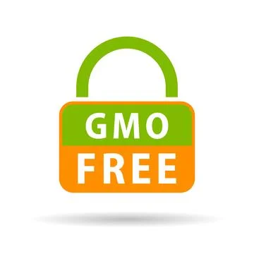 Gmo free padlock Stock Illustration