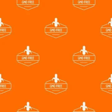 Gmo free product pattern vector orange イラスト素材