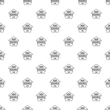 Gmo free research pattern vector seamless Stock Illustration