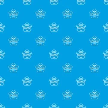 Gmo free research pattern vector seamless blue Illustrazione stock