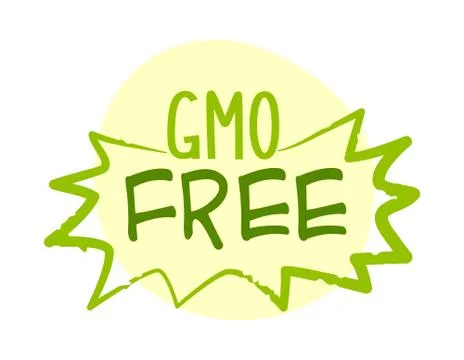 GMO Free sticker Illustrazione stock