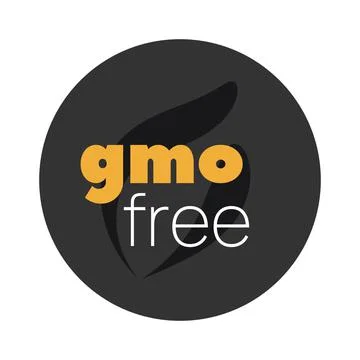 GMO Free vector icon. Isolated circle label, symbol for food, product sticker Illustration