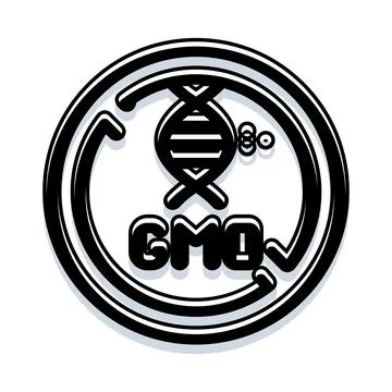 Gmo genetic engineering icon symbol for biotechnology concept Stock Illustration