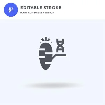 Gmo icon vector, filled flat sign, solid pictogram isolated on white, logo Stock Illustration