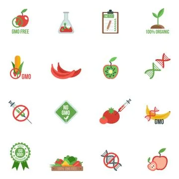 Gmo Icons Flat Stock Illustration