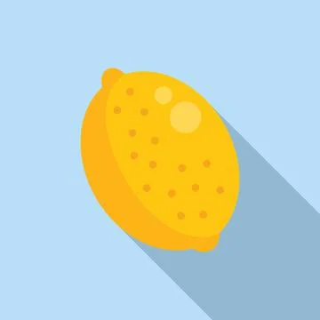 Gmo lemon icon flat vector. Agriculture food Stock Illustration