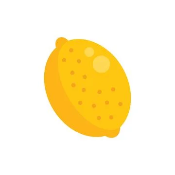 Gmo lemon icon flat vector. Agriculture food Stock Illustration