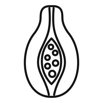 Gmo papaya icon outline vector. Agriculture food 스톡 일러스트