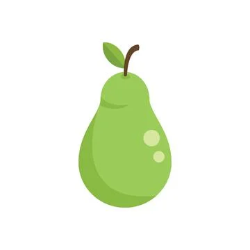 Gmo pear icon flat vector. Agriculture food Stock Illustration