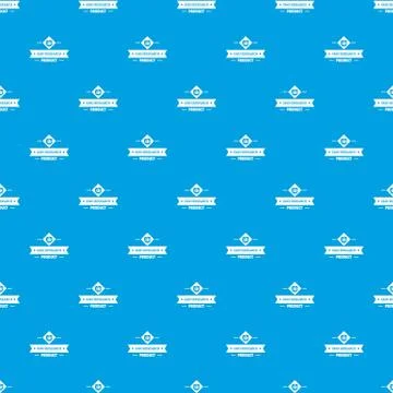 Gmo product pattern vector seamless blue Stock Illustration
