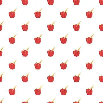 Gmo red pepper injection genetic modification pattern Stock Illustration